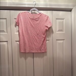 Cato Pink and White Striped Short Sleeve Tee